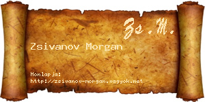 Zsivanov Morgan névjegykártya